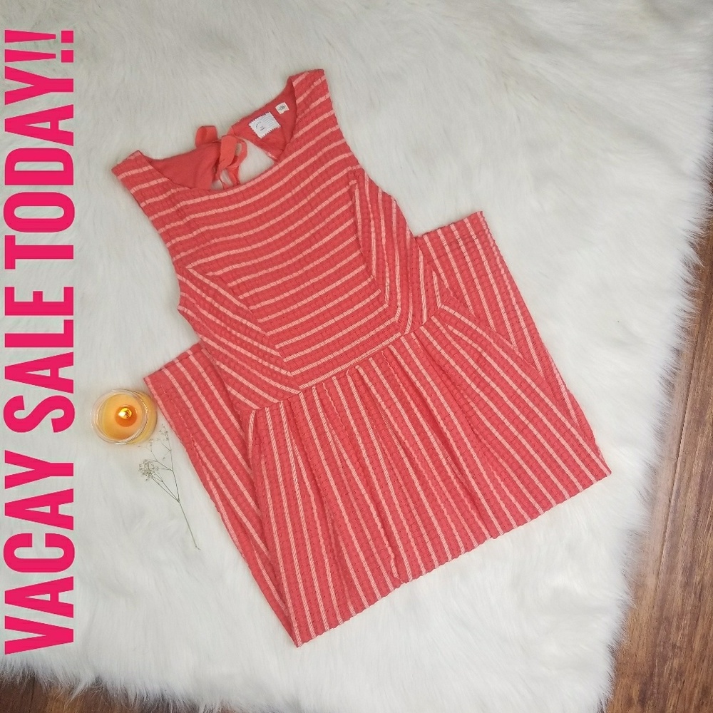 Anthropologie Postmark Retro Tie Midi Dress 28